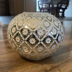 Pink Zebra Reflections glass shade